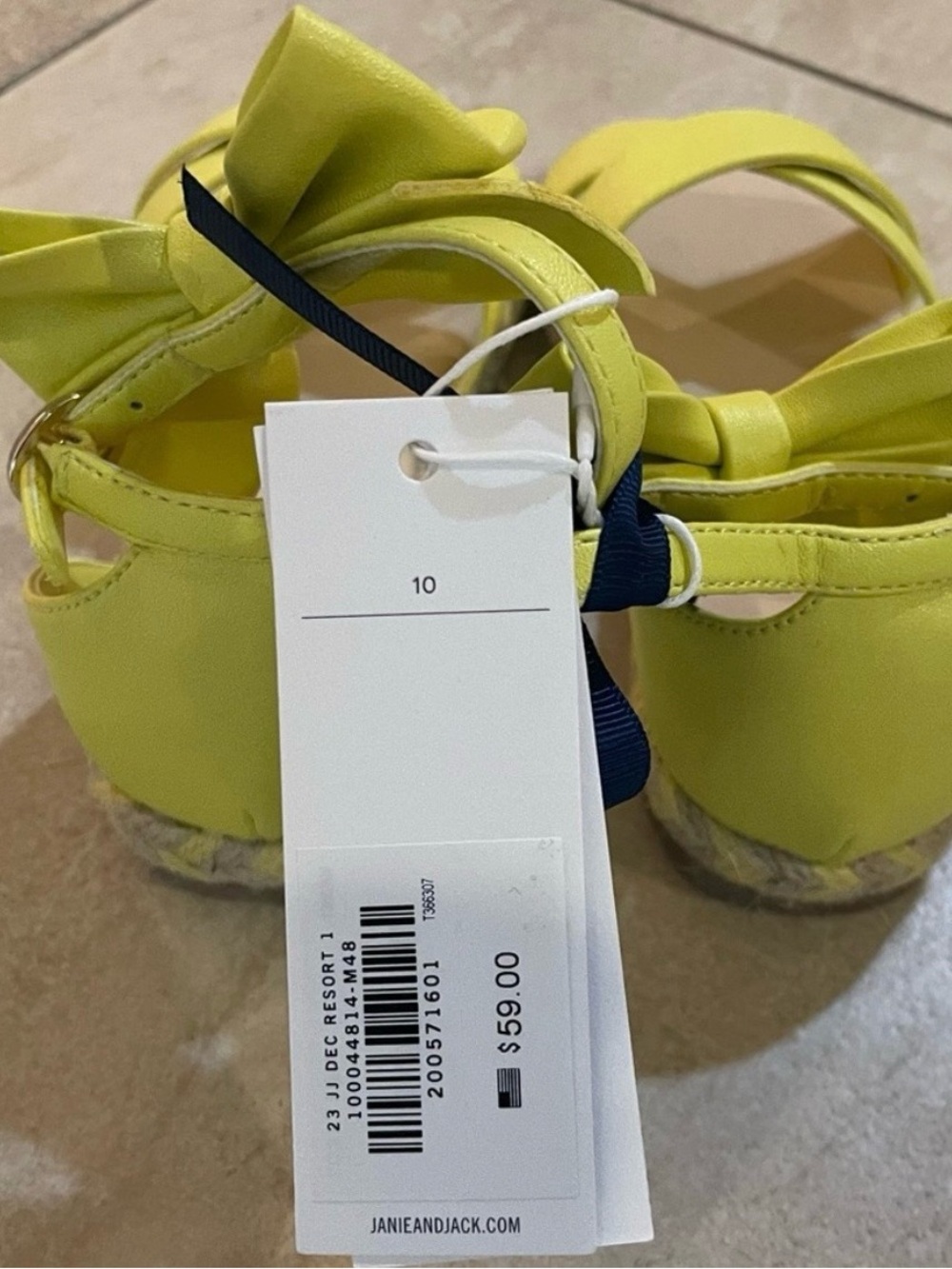 JANIE AND JACK BOW STRAP ESPADRILLE - Picture 7 of 7